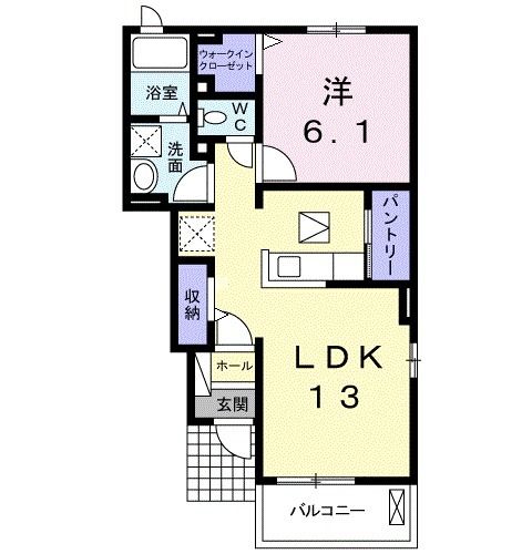 津市白塚町のアパートの間取り