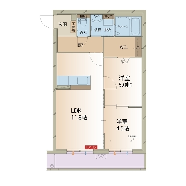 美濃加茂市田島町のマンションの間取り