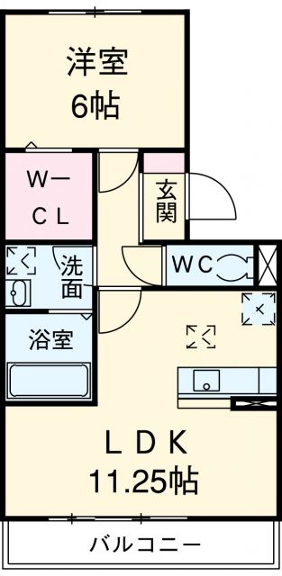 弥富市平島中のアパートの間取り