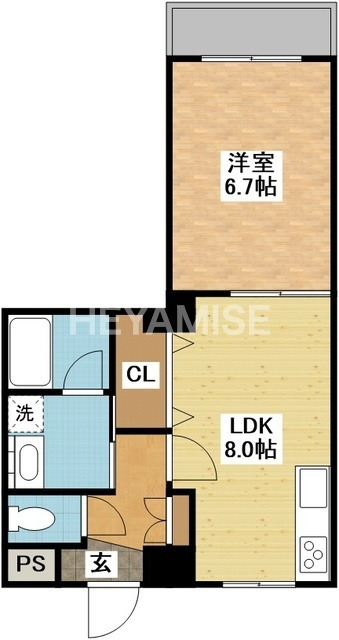 長崎市目覚町のマンションの間取り