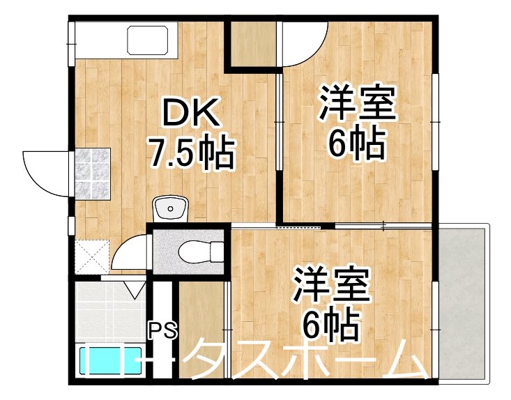 さくらアパート　C棟の間取り