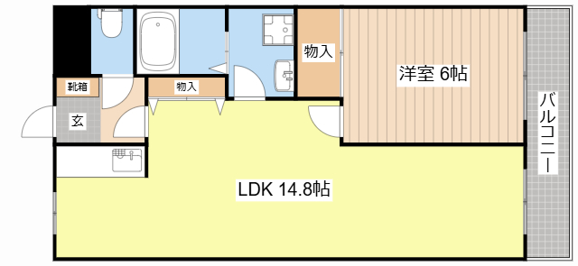 彦根市地蔵町のアパートの間取り