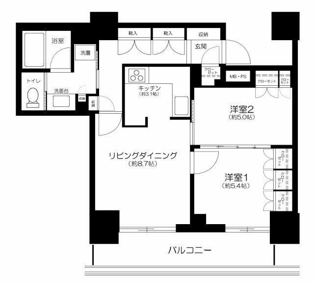 新宿区四谷のマンションの間取り