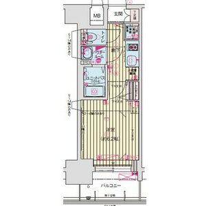 【名古屋市中区丸の内のマンションの間取り】