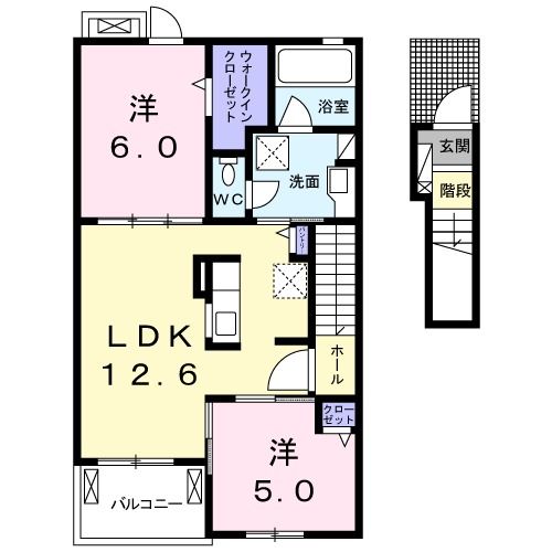 エトワール福水Ｂの間取り