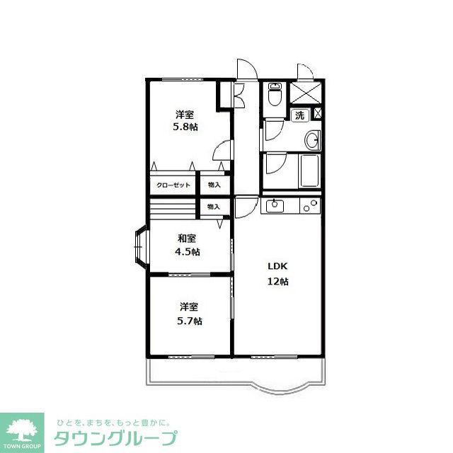 志木市上宗岡のマンションの間取り