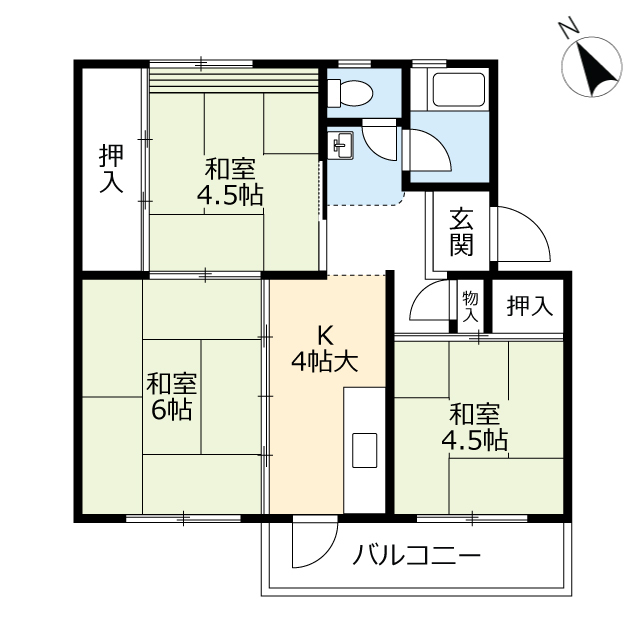 ＵＲ徳力の間取り