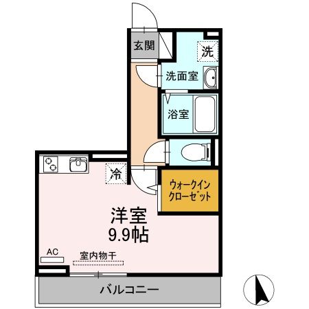 松山市高砂町のアパートの間取り