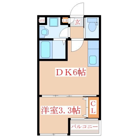 薩摩川内市原田町のアパートの間取り