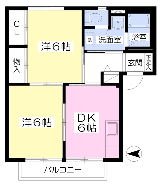 2DK Apartment in Nakahara-ku, Kawasaki, Kanagawa — photo 2 of 3