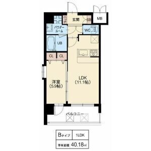 地下鉄谷町線 中崎町駅 徒歩9分 9階建 築4年の間取り写真