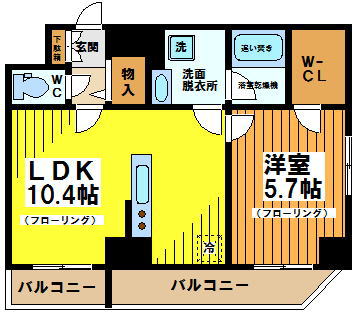 京王新線 幡ケ谷駅 徒歩5分 5階建 築8年の間取り写真
