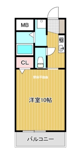 西鉄天神大牟田線 西鉄久留米駅 徒歩5分 7階建 築26年の間取り写真