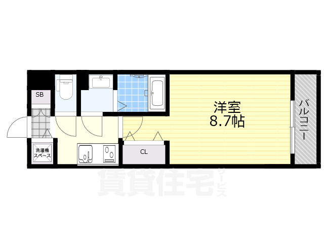 地下鉄谷町線 都島駅 徒歩9分 11階建 築6年の間取り写真