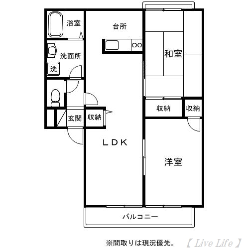 ローゼヒダカA棟の間取り