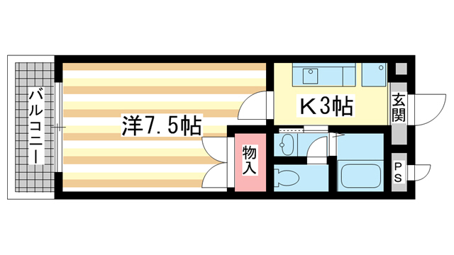 木津川市木津のマンションの間取り