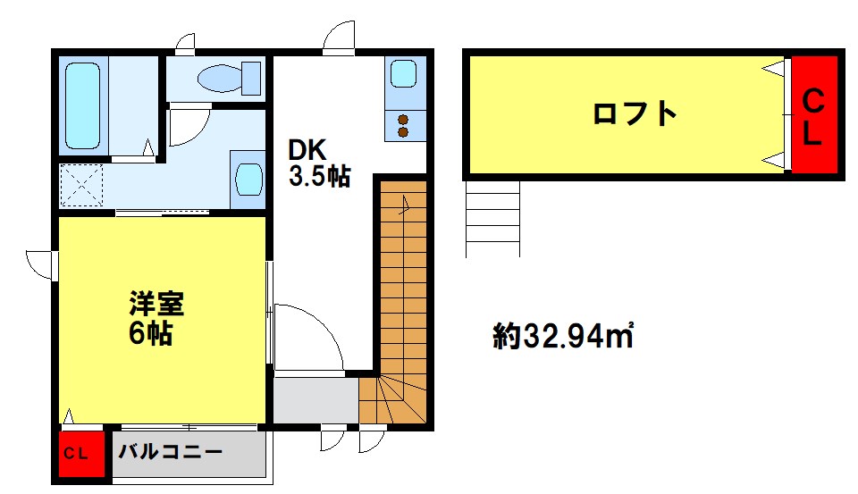 ボーヌンク二日市の間取り