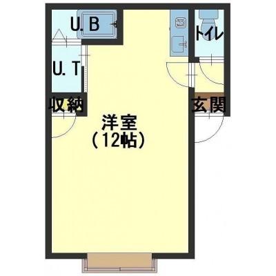 函館市高丘町のアパートの間取り