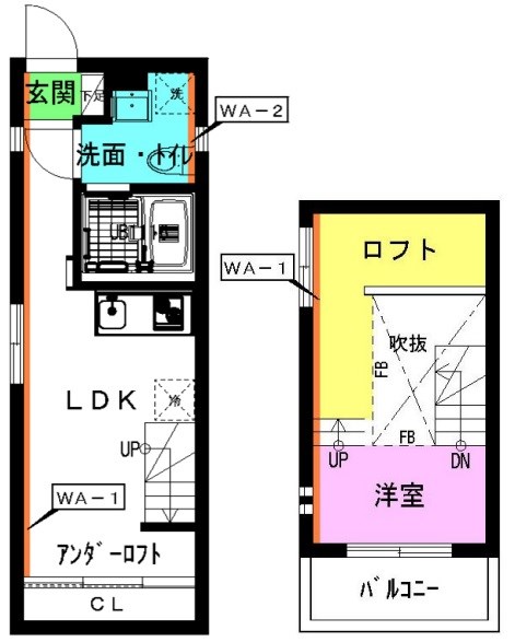 名古屋市中村区鳥居通のアパートの間取り