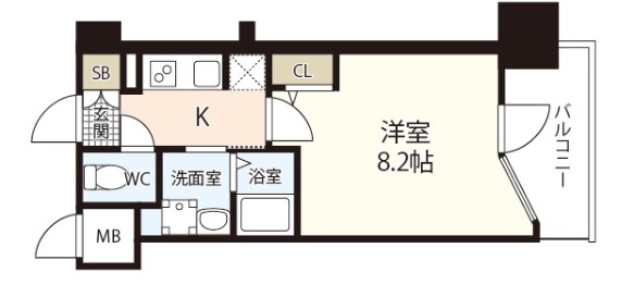 広島市中区国泰寺町のマンションの間取り