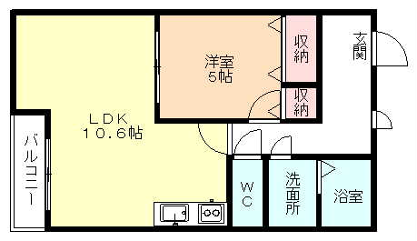 ハートフルマンション　シンシアの間取り