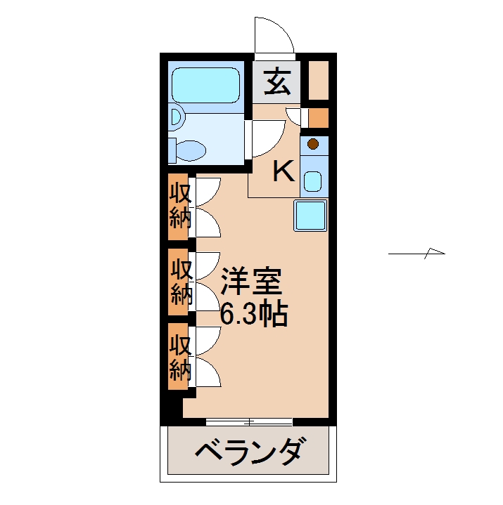 ライズワン和歌山Stの間取り