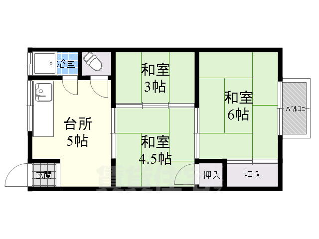 東太田第三文化住宅の間取り