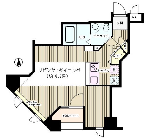 千代田区麹町のマンションの間取り