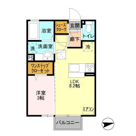 サンメゾン大平Aの間取り