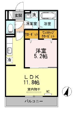 福生市大字福生のアパートの間取り