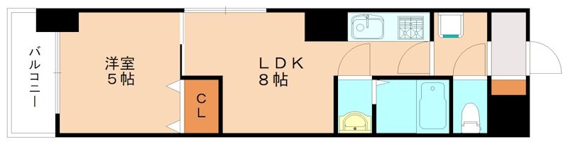 北九州市小倉北区真鶴のマンションの間取り