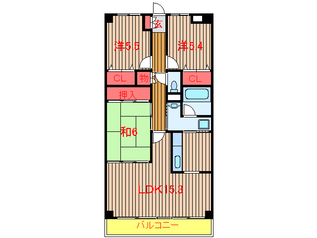 【八千代市緑が丘のマンションの間取り】