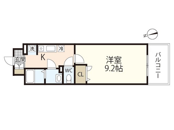 【広島市中区十日市町のマンションの間取り】