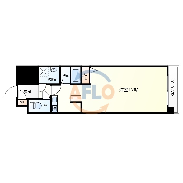 【大阪市阿倍野区王子町のマンションの間取り】