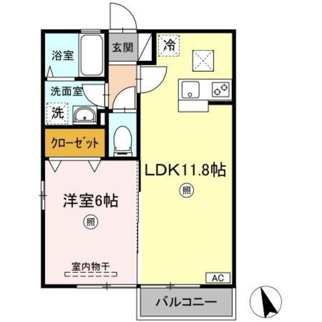 高松市伏石町のアパートの間取り