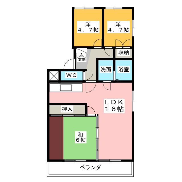 メゾン清明山Ａ棟の間取り