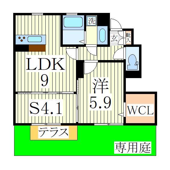 サイドガーデン南増尾Ａ棟の間取り