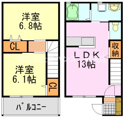 メゾンアーツYK参番館の間取り