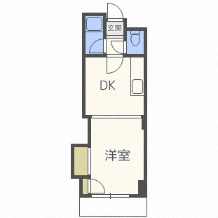 札幌市中央区南五条西のマンションの間取り