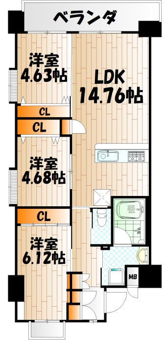 ウイングス門司駅前の間取り