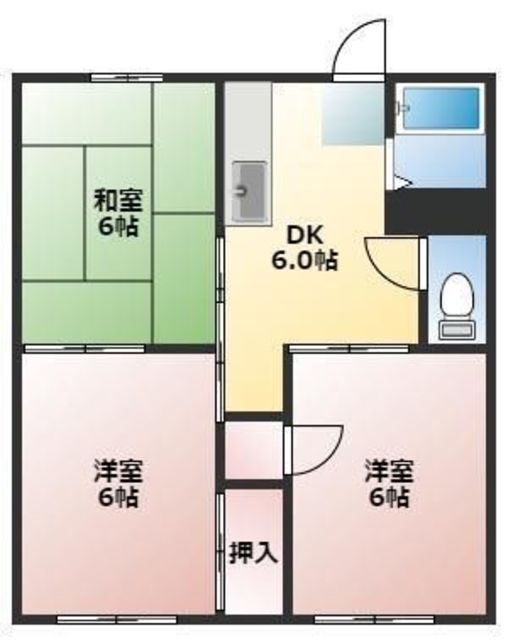 沼津市青野のアパートの間取り