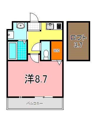 明石市田町のアパートの間取り