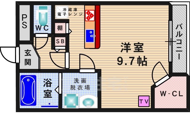 茨木市白川のアパートの間取り