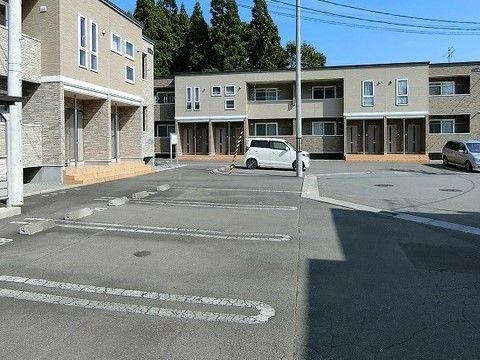 【函館市戸倉町のアパートの駐車場】