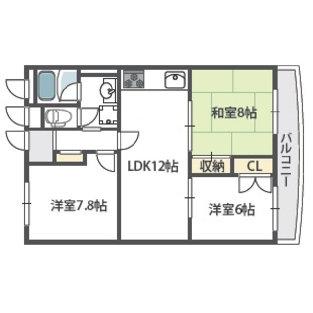 アパルトマン北千里の間取り