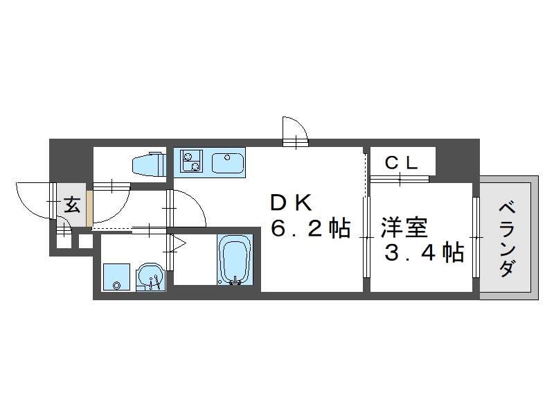 エセリアル喜連瓜破の間取り