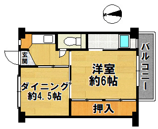 ビレッジハウス沢野本 1号棟の間取り