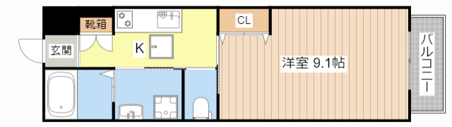 彦根市大堀町のアパートの間取り