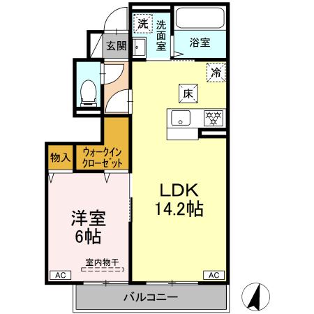 （仮）Ｄ-ＲＯＯＭ徳芳の間取り