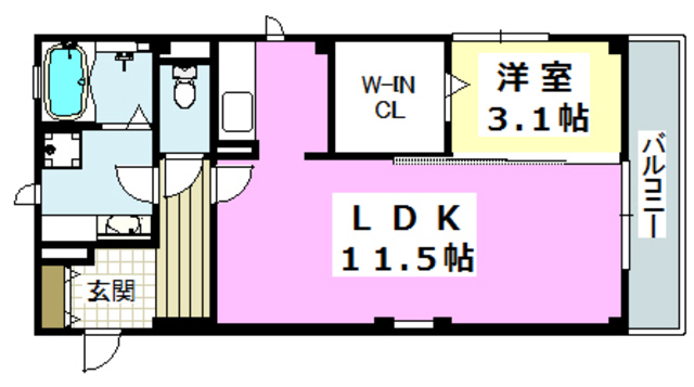 【摂津市千里丘東のマンションの間取り】